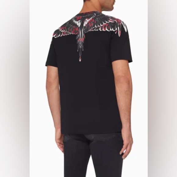 Marcelo Burlon County of Milan Black Icon Wings Short Sleeve T-Shirt Medium NWOT - Picture 2 of 12